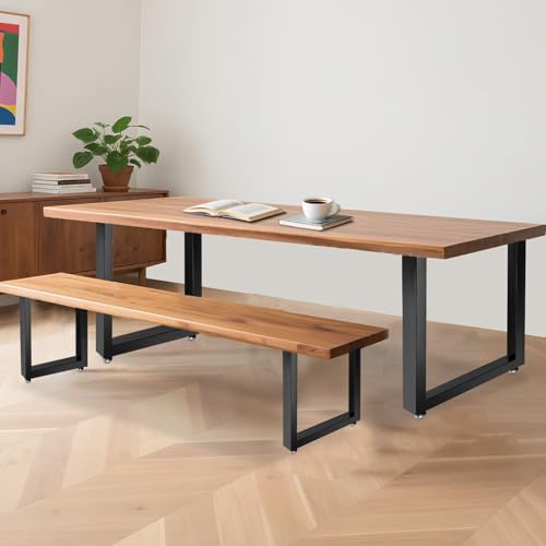 Metal Table Legs 28''Hight 24'' Wide with Adjustable Protector Feet, Industrial & Rustic Style Heavy Duty Metal Furniture Legs for DIY Dinning Table Coffee Table Modern Desks, Rectangle Shape, Black - size: H28" × W24" Square
