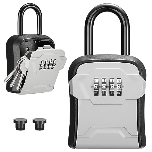 Puroma Key Lock Box for House Keys Combination Lockbox with Code, 1 Gray - color: Gray