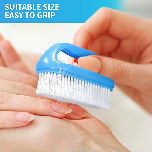 Konex Perfect-Grip Large Hand and Nail Brush 4" X 2-1/4" X 1-1/2" (Blue) - color: Blue