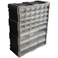 Stalwart 39-Drawer Plastic Small Parts Organizer, Black - style: 39 Drawers