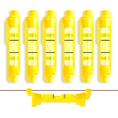 DOWELL 6-PACK Hanging Bubble Line Level Mini Spirit Line Level for Building Trades Bricklaying Tiling Engineering Surveying Metalworking and Measuring HY030637 - size: HY030637