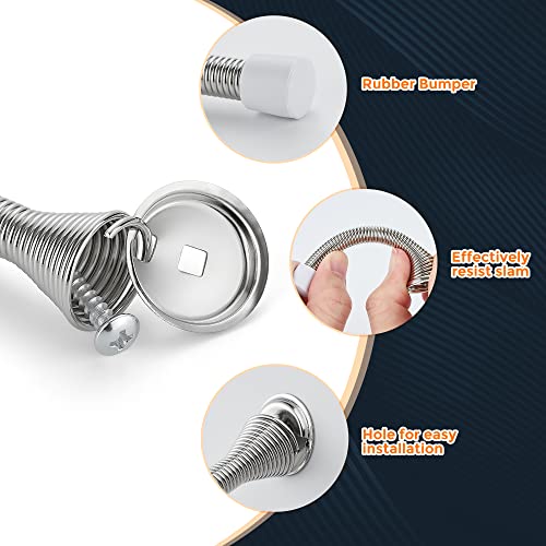 Ravinte Door Stoppers, 12 Pack Satin Nickel Spring Door Stops - color: Satin Nickel