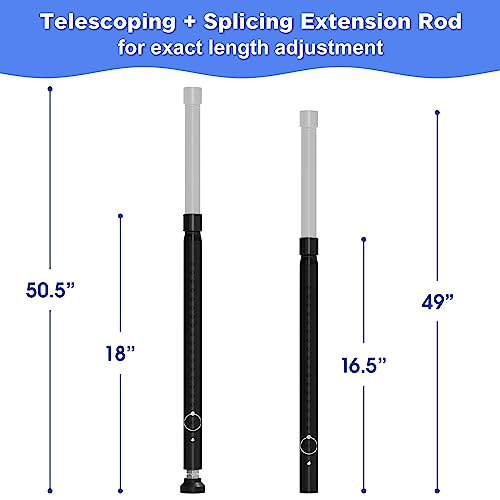 Sliding Door Security Bar Childproof, 2Pack 16 to 51 Inch Adjustable Sliding Patio Door Window Security Bar Stopper, Window Locks Security Bars, Black Heavy Duty Sliding Glass Door Lock Bar - color: Black, size: 2 Pieces