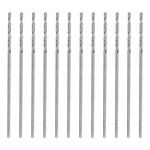 HARFINGTON 12pcs Micro Jobber Twist Drill Bits #76 0.5mm / 0.0197" High Speed Steel HSS Mini Drilling Bit Tool for Stainless Steel Aluminum Wood Plastic - size: 0.5mm