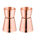Briout 2 Double Cocktail Jigger for Bartending,1OZ 1/2OZ,Flat Edge Rosegold - color: Rose Gold, size: Flat Edge-0.5oz/1oz-2PC