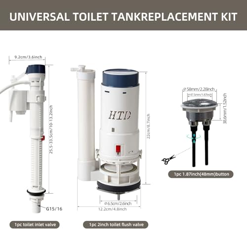 Universal Toilet Repair Kit for One Piece Toilet 2 Inch
