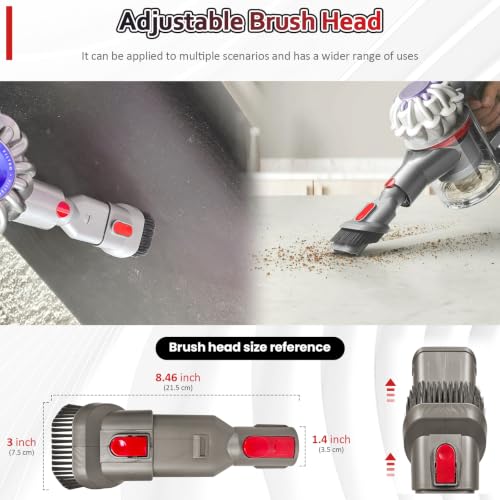 Baiwade Dyson Attachments Kit, 8-Piece Brush Replacement, Vac Accessories