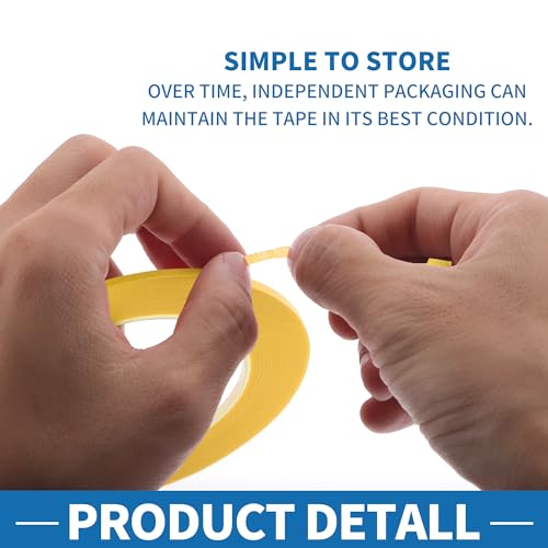Painters Tape Easy Removal 0.1 Inches x 52.5 Yards Masking Master Tape Yellow - color: Yellow, size: 0.1 Inches x 52.5 Yards