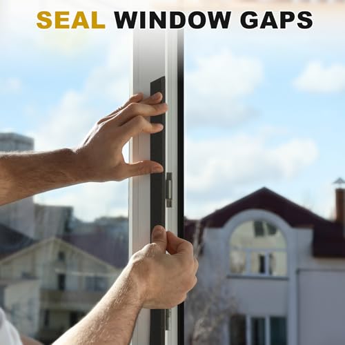 uxcell Weather Stripping Door Seal, 1-3/16" x 1/8" x 6.5 Ft Adhesive Foam Tape Seal Soundproof Insulation Strips for Door Frame Window Gaps (1 Roll, 6.5 Feet) - size: 1-3/16" x 1/8" (6.5 Ft)
