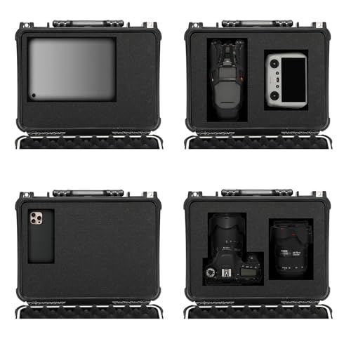 Mayouko 16" Waterproof Plastic Toolbox with Foam Insert, 16" x 13.2" x 7", IP67 Lockable Storage Box, Customizable Foam, Shockproof Hard Case Weatherproof Container, Protective Hard Camera Case - size: 16"Lx 13.2"Wx 7"H