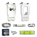 107 Pcs Picture Hanging Kit Hooks: 25 40 65 LB Drywall Picture Hangers Claw Hardware - Tool Nail Free No Damage Heavy Duty Wall Hanger for Room Office Mirror Photo Poster Frame Decor