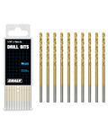 CRALY 1/16 Inch 10-Pc Cobalt Drill Bit Pack, M35 HSS Titanium Coated Jobber Length Twist Drill Bits, 135 Degree Split Point, for Hard Metal, Stainless Steel, Cast Iron, Plastic - style: 1/16‘’ 10-Pack