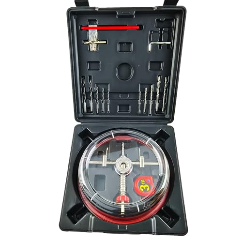 Adjustable Hole Saw Kit 1-5/8"-8"(40-200mm) Dust Cover for Drywall Ceiling