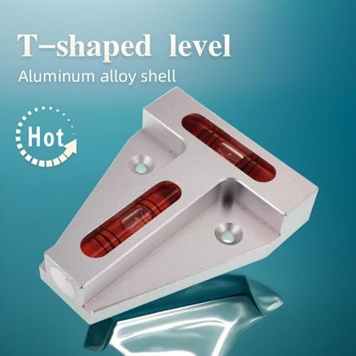 High precision aluminum alloy T-shaped level platform can be used. Small ruler with magnetic bubble beads for measurement (70 x56 x15mm) - size: 70 x56 x15mm