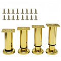 4Pcs Adjustable Gold Metal Furniture Legs 4.7-7.08 Inch Cabinet Desk Sofa - color: Gold, size: 4.7"-7.08"-Set of 4