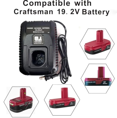 140152004 Compatible with Craftsman 19.2V C3 Charger for DieHard XCP Li-ion Ni-CD Battery 1425301 1323903 130279005 11375 11376 315.PP2011 ...