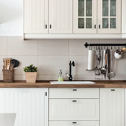 Ravinte Matte Black Cabinet Handles Square Pulls Single Hole 3 Pack - size: Single Hole