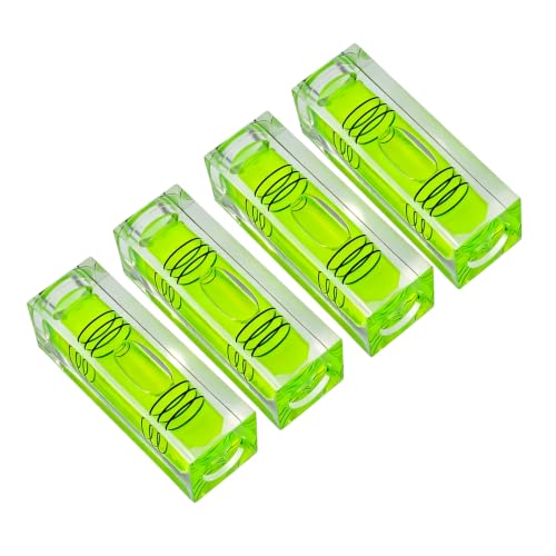 High precision mini bubble, double line small level bubble, three line flat ball level, household ruler can be turned 180 degrees (Non-magnetic, 40 * 15 * 15mm（4PCS)) - size: 40*15*15mm（4PCS)