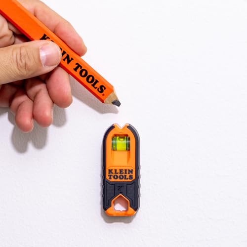 Klein Tools MSF1002 Magnetic Stud Finder and Level, Compact, Wood and Metal Detector with Bubble Vial for Accurate Markings, Felt Pad Backing, 2-Pack - size: Pack of Two