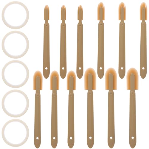 Kifmurase 17Pcs Rubber Caulking Spatulas Tools, Silicone Caulking Finishing Tool Kit, Multifunctional Caulk Remover, Smoothing Spreader Applicator for Floors, Tiles, Walls, Bathrooms (4 Sizes)