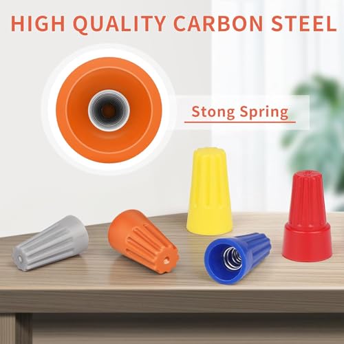 600 Pcs Orange Wire Connectors Nuts, Electrical Wire Caps Insulated - color: Orange-600PCS