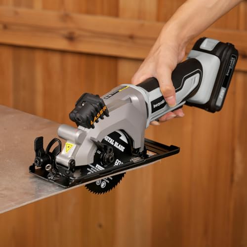Mini Circular Saw Cordless 20V Compact Saw with Laser Guide - style: Cordless 2A