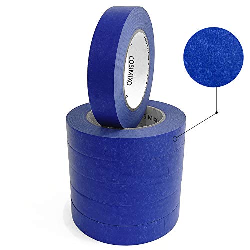 COSIMIXO Blue Original Multi-Surface Painter's Tape,0.94 inches x 60 Yards 6 Rolls Residue Free Wall Painting Blue Masking Tape with Sharp Lines - size: Blue 0.94 in x 60 yds 6-Pack