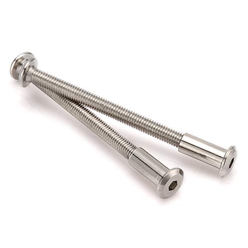 M6 Furniture Joint Connector Bolt & Cap Nut Kit 50MM 10pcs - size: 50mm (10pcs)