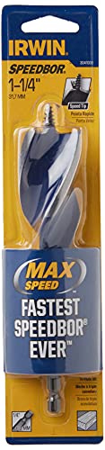 IRWIN SPEEDBOR Tri Flute Wood Drill Bit 1-1/4" X 6"(3041009) - size: Pack of 1, style: 1-1/4-Inch Bit