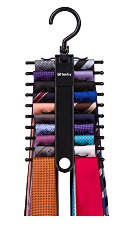 2-Pack Black Tie Rack, Organizer, Hanger, Holder - Affordable Ti.