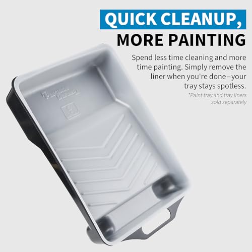 PD 11 Inch Paint Tray Liners, 10-Pack, Disposable, White Plastic - color: Liner (White) – 10 Pack, size: 11-inch