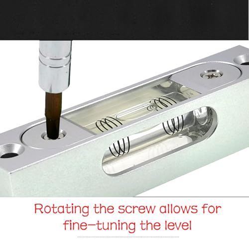 Metal high precision strip type adjustable level small level ruler rectangular horizontal bubble (noctilucent magnetic)