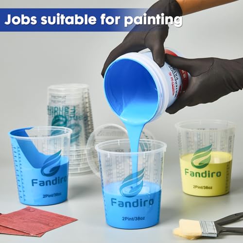38-Ounce(12 Pack) Paint Mixing Cups, Accurate Measurements in Ratios,Plastic Graduated Measuring Cups Perfect for Paint, Resin, Epoxy, Acrylic, Pigments, Art DIY