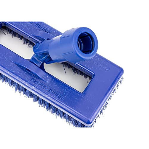 SPARTA 3638831EC14 Polyester Rectangle Scrub Brush, Floor Brush, Cleaning Brush With Swivel Head For Cleaning, 8 Inches, Blue - color: Blue