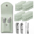 20PC Nail Care Kit,Professional Manicure Set，Nail Clippers Bulk - color: Green