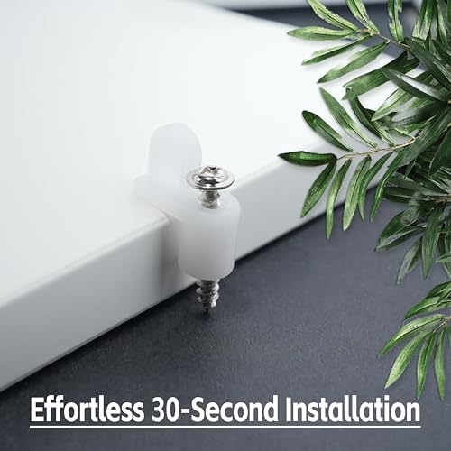 fallingstar 3/8 Inch Offset Window Screen Clips with Screws (15, White) - color: White
