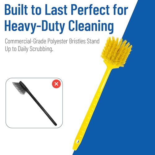 SPARTA 20 Inch Floater Scrub Brush, Polybutylene Bristles, Yellow