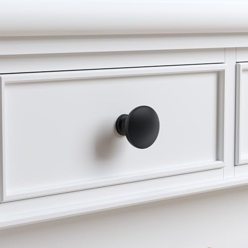 homdiy 25 Pack 1-3/16in Black Cabinet Knobs Dresser Closet Knobs - color: Black