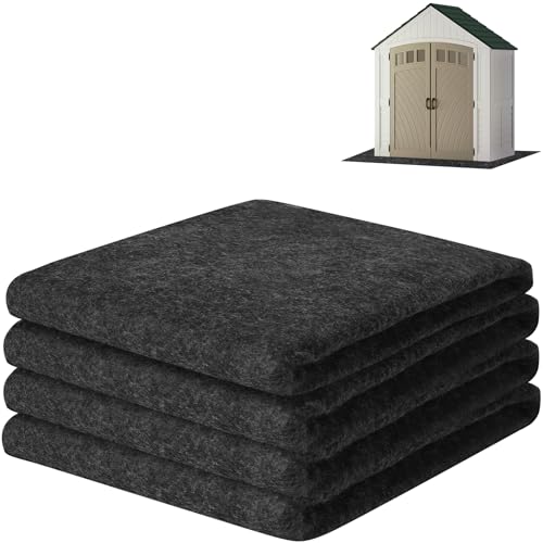 ToLanbbt Outdoor Storage Shed Floor Mat, 12 x 8.2 FT Waterproof Carport Mat, Washable Furniture Pad with Non Slip Backing for Dust, Oil, Protection, Storage Shed Not Included - size: 12 x 8.2 FT