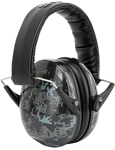 Snug Kids Earmuffs – Noise Reduction for Toddlers & Children – Adjustable, Lightweight, Foldable, Soft & Comfortable - color: Black Digi Camo