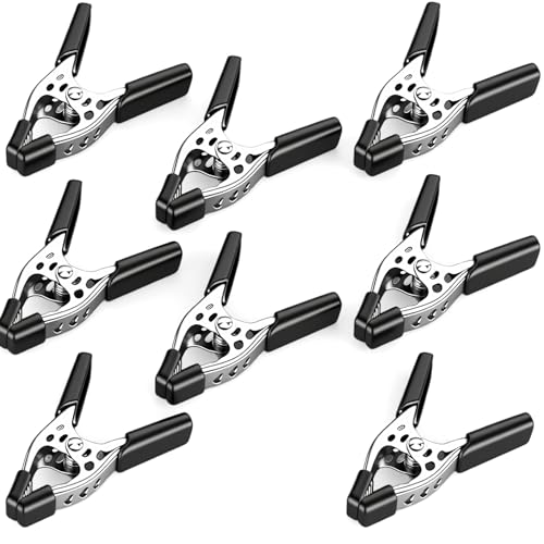 HORUSDY 8-Piece 4" inch Spring Clamp, Heavy Duty Spring Metal Spring Clamps, 1.5"-inch Jaw opening - color: Black, size: 4 inch 8-Piece