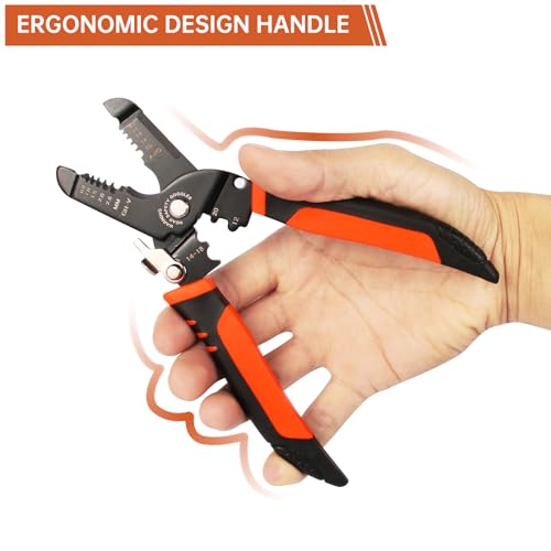 Wire Stripper, 3-rd Generation Wire Strippers or Crimping Tool, 5-IN-1 Wire Crimper or Cutter, 10-20 AWG Electric Wire, Multi-Function Hand Tools