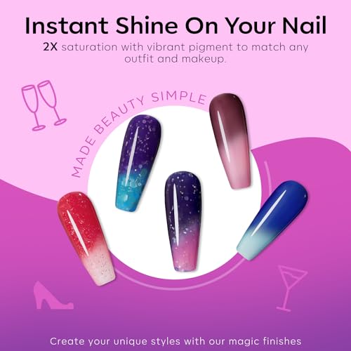 modelones Color Changing Gel Nail Polish Set 6 Colors 2026 Fall UV Nail Gel - color: A A1 Color Changing Nail Polish