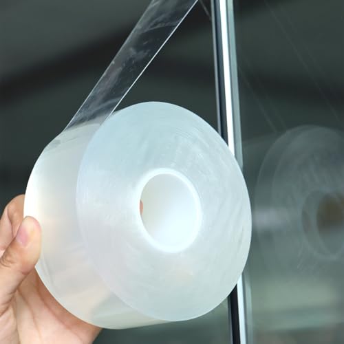 Transparent Window Weather Sealing Tape 2 Inch x 66 FT Weather Stripping Residue-Free Clear Window Insulation Tape for Doors Windows and Shower Glass Gaps (2 in * 66 FT) - size: 2 In * 66 FT Clear