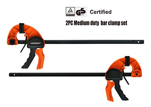 Quick Release Ratchet Bar Clamps for Woodworking (2 Pieces Set 18'') - Light Duty Adjustable One-Handed Clamp for Woodworking & Furniture Manufacturing & Assembly - style: 2pack 18"