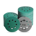 5 Inch 8 Hole P180 Grit Zirconia Wet Dry Sanding Discs - 50 Pack - size: 180 Grit