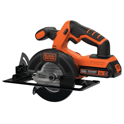 BLACK+DECKER 20V MAX POWERCONNECT 5-1/2 in. Cordless Circular Saw with Battery and Charger (BDCCS20C)