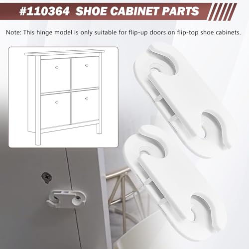 4 Pack Shoe Cabinet Hinge Replacement Part #110364 - size: 110364 (4 Pack)