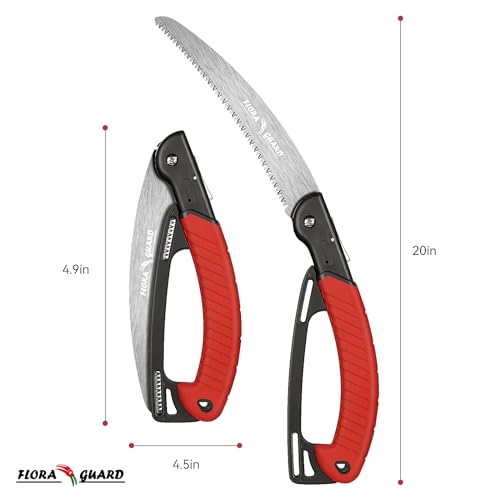 FLORA GUARD 10-Inch Folding Hand Saw - color: Red, size: 10 Inch