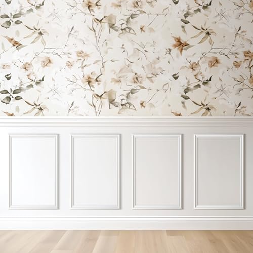 Peel and Stick Wall Molding Kit, Accent Wall Panels for Interior Wall Decor with Double-Sided Tape, 4 Set Pre-Cut PS Wainscoting Panels (16 * 24 in) - size: 16x24, style: T40-2